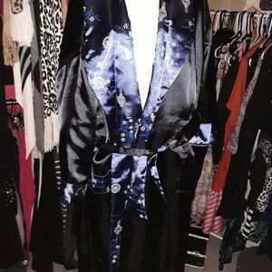 Land of Smiles Dragon Embroidered Silk Kimono